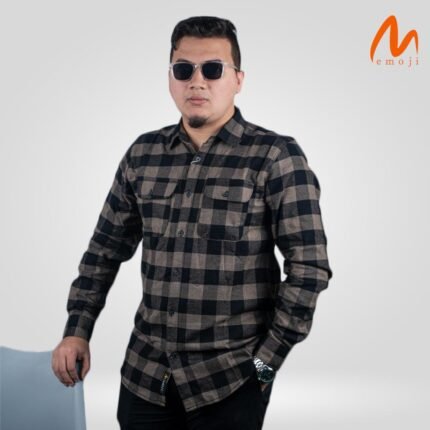 Black Checkered Full Sleeve Shirt
